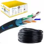 Sieciowy kabel Extralink Skrętka komputerowa CAT6 FTP (F/UTP) V2 Zewnętrzny 305M Czarny