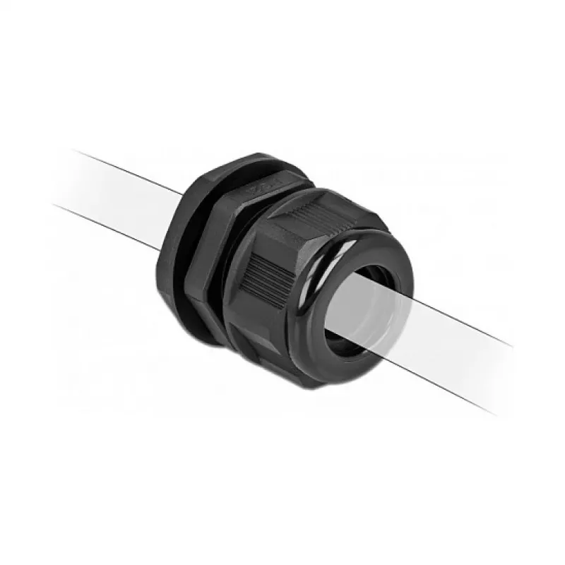 Dławik kablowy DeLOCK 60367 czarny plastikowy 2 szt.