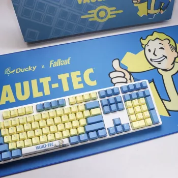 Ducky x Fallout Vault-Tec Limited Edition One 3 Gaming klawiatura + myszpad - MX-Niebieski (US)