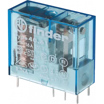 FINDER FIN 40.61.7 24V4 - Steck-PCB Relay, 1 CO, 16 A, AgSnO2, 24 V DC sensitiv (406170244001)