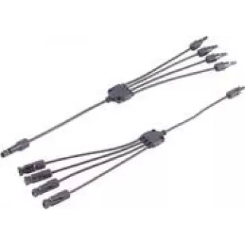 shiverpeaks ®-PV4 Zestaw kabli rozgałęźnych T, 4/1, 4mm², czarny/czarny, 30cm (BS02-21034)