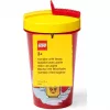 Kubek ze słomką Room Copenhagen LEGO Iconic Girl jaskrawoczerwony 500 ml (czerwony/żółty)