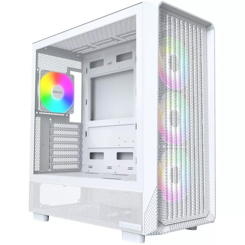 Obudowa PC Montech X5 Midi Tower Biała ATX 3 wentylatory 140 mm