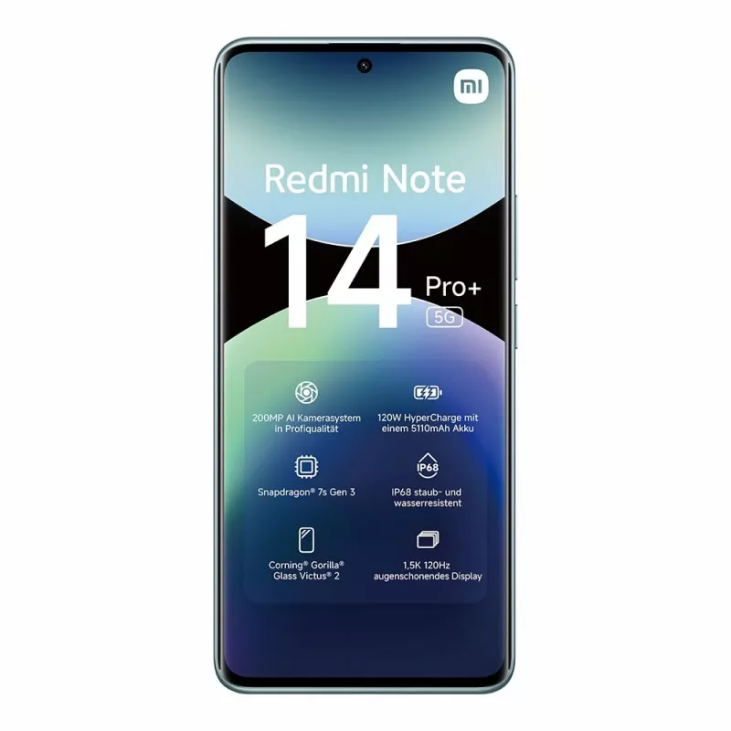 Smartfon Xiaomi Redmi Note 14 Pro+ 5G — 6,67 cala AMOLED, 8 GB RAM, 256 GB, 200 MP, IP68, 5110 mAh