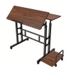 Maclean mobilne biurko pod laptopa, czarne, 80x60 cm, maks. 50 kg, regulacja wysokości 67-115 cm, MC-124 B