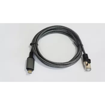 Kabel sieciowy AKTBXKS6USBC30B RJ-45 USB C Kabel Kat.6 3m Czarny