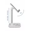DeLOCK Smartphone and Tablet Telescopic Stand with Storage srebrny biały
