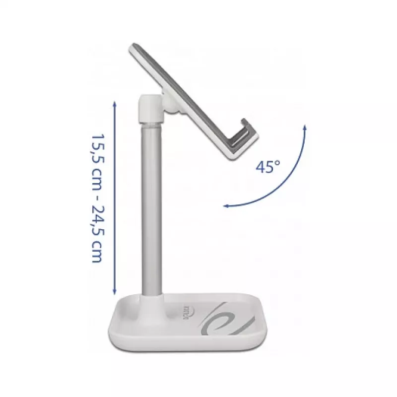 DeLOCK Smartphone and Tablet Telescopic Stand with Storage srebrny biały