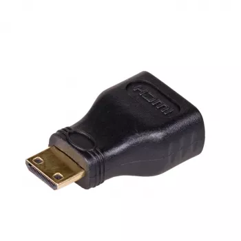 Adapter HDMI Akyga AK-AD-04, gniazdo HDMI – wtyk mini HDMI, czarny