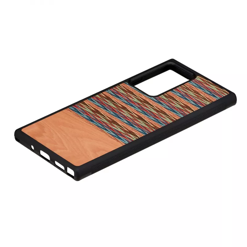 Etui na smartfon man and wood Galaxy Note 20 Ultra brązowa krata czarne