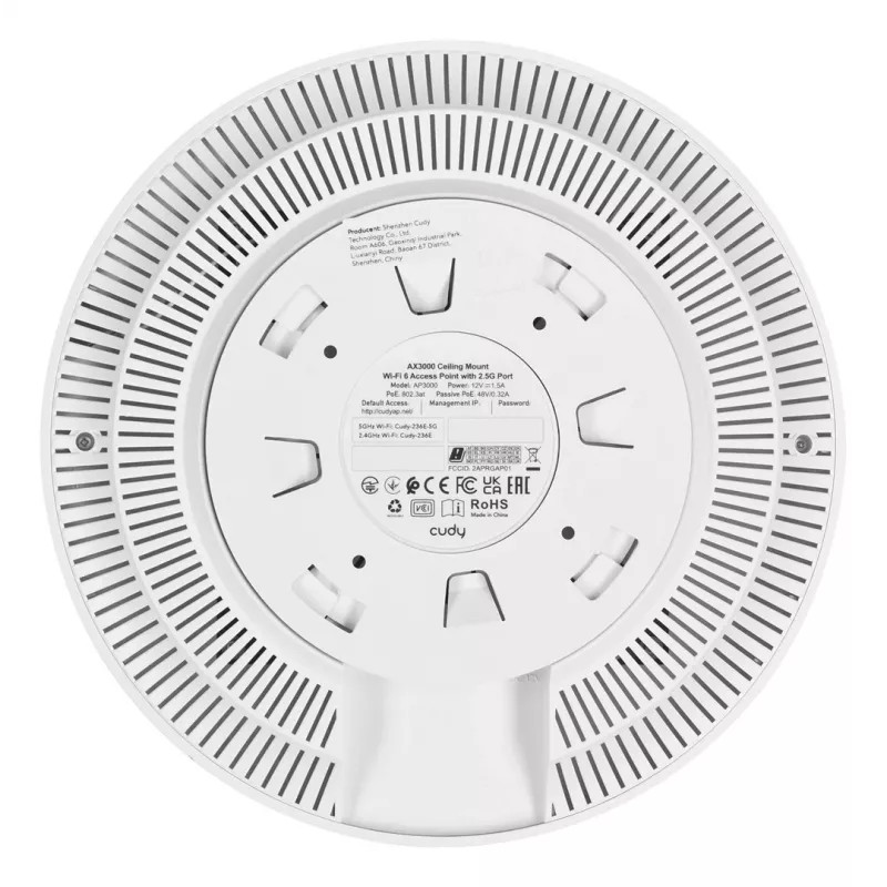 Punkt dostępowy Cudy AP3000 2976 Mbit/s Biały Power over Ethernet (PoE)