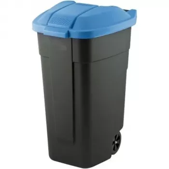 Curver Kosz na śmieci czarny 110L... /POKRYWA niebieska