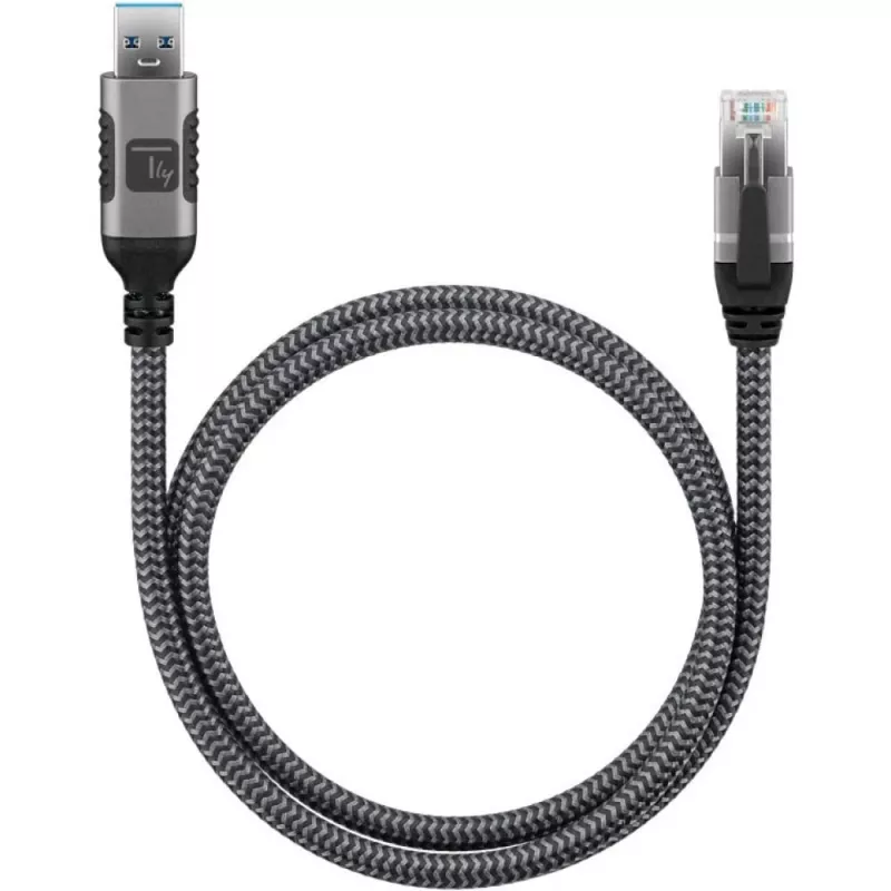 Kabel sieciowy Techly ICOC U3A-RJ45-010 Czarny, Srebrny 1 m Cat6 F/UTP (FTP)