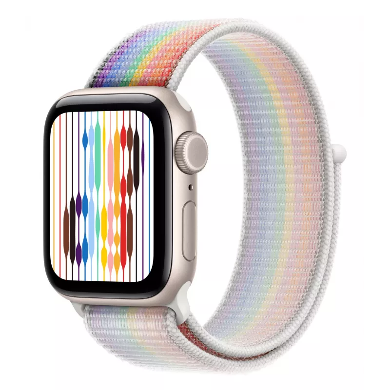Apple MGXU4ZM/A Opaska do smartwatcha Pride Edition, nylon, wielokolorowa