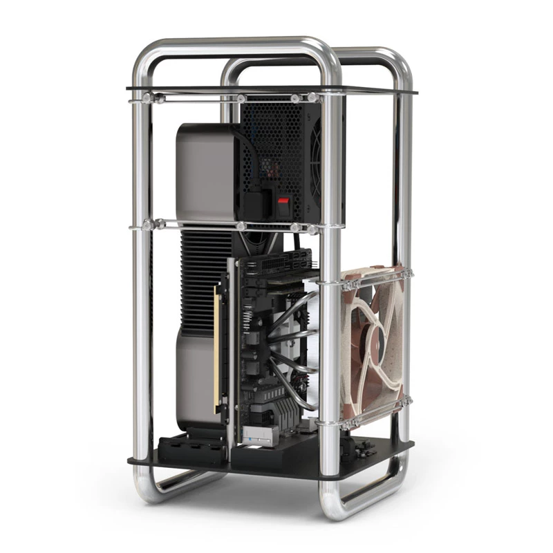 Obudowa komputerowa Streacom DA6 Mini-ITX – chrom