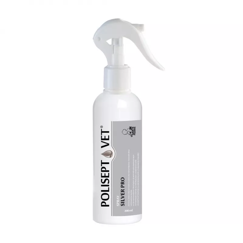 Antiseptic spray JM Sante Polisept Vet srebrny Pro 200 ml — weterynaryjny spray na rany i skórę dla zwierząt