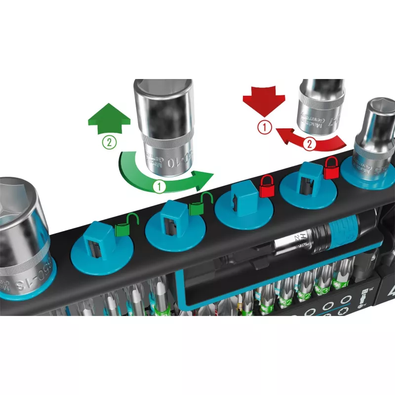 Hazet Bit Set 2300SH-1 — 39-częściowy zestaw bitów płaskich, Phillips, Pozidriv, sześciokątnych i Torx