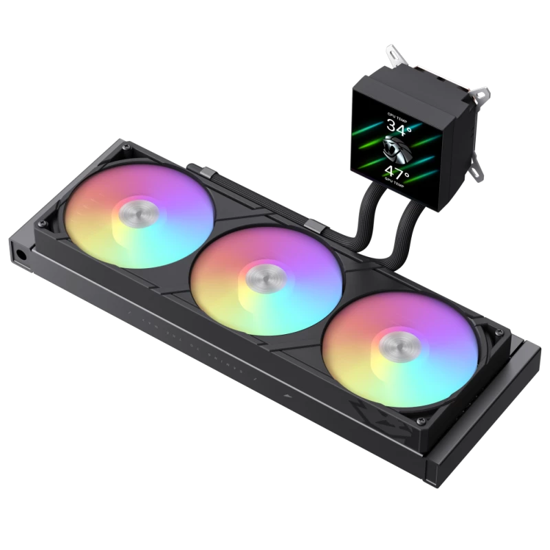 Chłodzenie cieczą CPU Gamemax | GLACIER 360 LCD BK | Intel, AMD