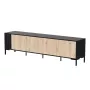 Cama MERCI szafka RTV 200 x 40 x 54 cm czarny/dąb artisan