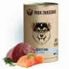 Mokra karma dla psa PAKA ZWIERZAKA Game and Salmon 400 g — konserwowa karma dla dorosłych psów, dziczyzna i łosoś, białko 10,4%, tłuszcz 6,9%, wilgotność 76%