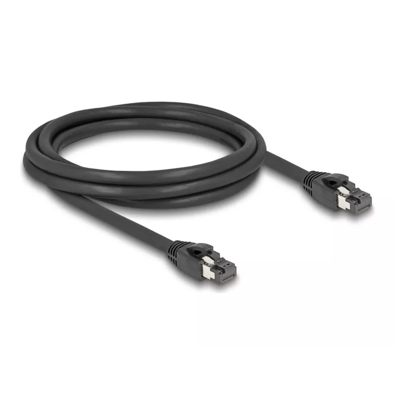 DeLOCK RJ45 Kabel sieciowy Cat.8.1 S/FTP 2m 40 Gb/s Czarny