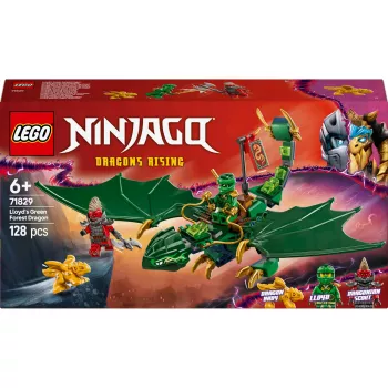 Zestaw konstrukcyjny LEGO NINJAGO 71829 Zielony Leśny Smok Lloyda, 128 elementów, 2 minifigurki, dla dzieci od 6 lat