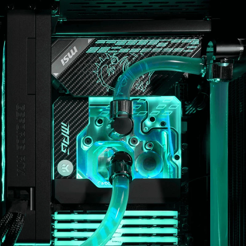 Blok wodny EK Water Blocks Akryl Mosiądz Czarny Srebrny