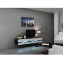 TV stand cama meble VIGO NEW 30/180/40, 1800×400×300 mm, czarny blat, rama z płyty wiórowej