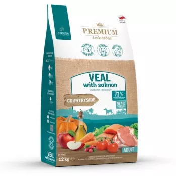 POKUSA Premium Selection Cielęcina z łososiem Adult - sucha karma dla psów - 12 kg