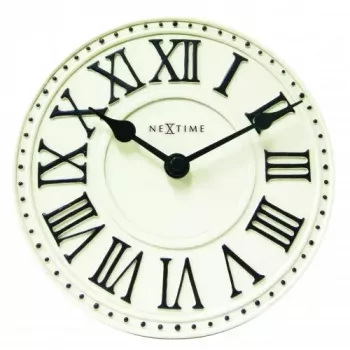 NeXtime klok 5187wi London Table, Ø16 cm, Ścienny, Biały/Czarny+B32
