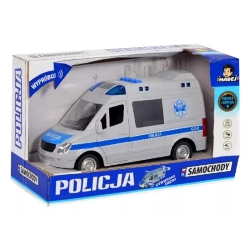 Mechaniczna zabawka Madej model 075007 — Policjant z dźwiękiem, nakręcana mechanicznie