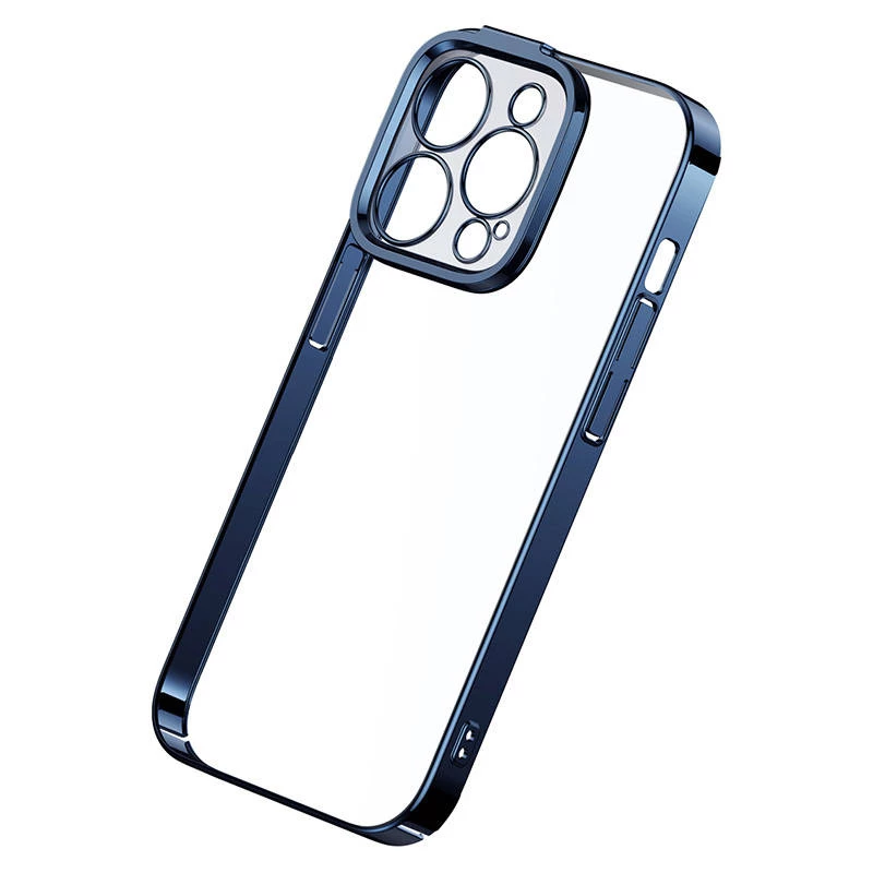 Etui ochronne Baseus do iPhone'a 14 Pro — przezroczyste, brokatowe, niebieskie