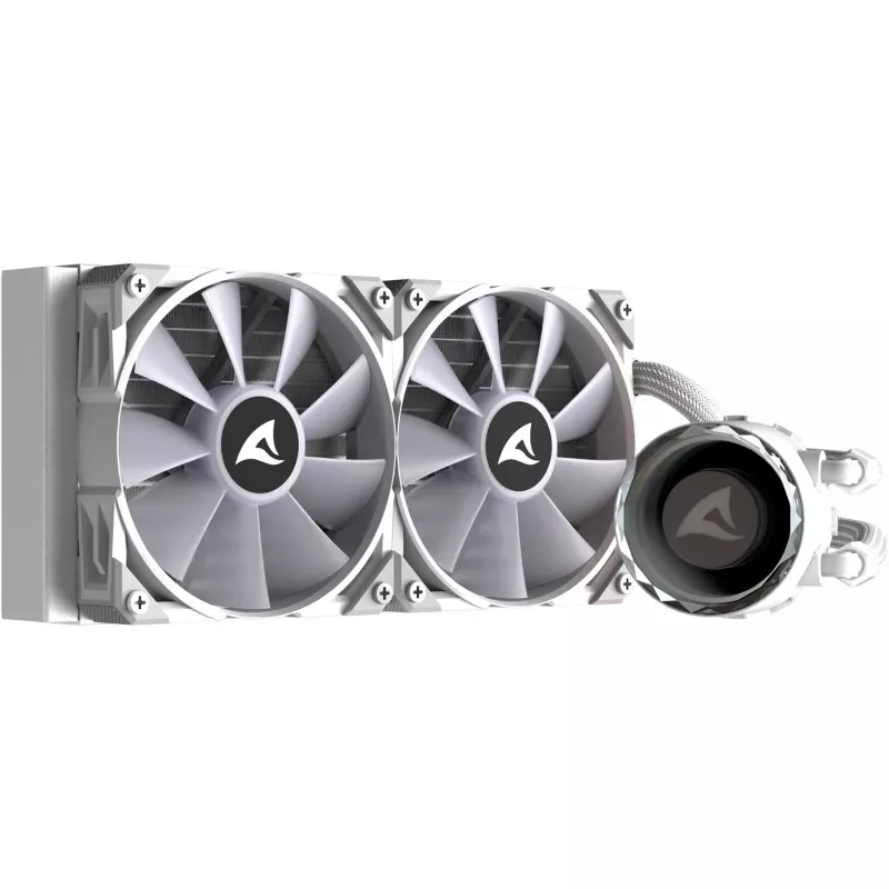 S80 RGB White AIO 240mm, chłodzenie cieczą białe