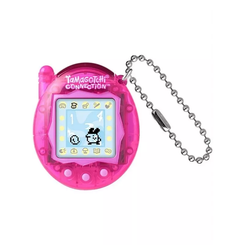 Kieszonkowy wirtualny zwierzak Bandai Tamagotchi Connection — Półprzezroczysty różowy
