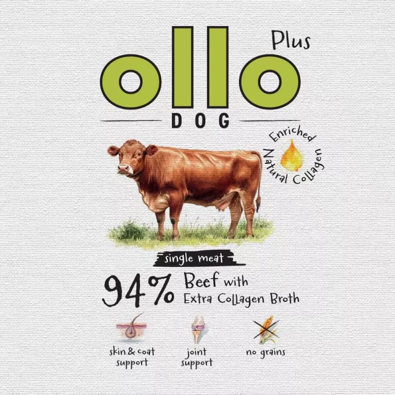 Ollo Plus Kolagen Wołowina 400g puszka karmy dla psa