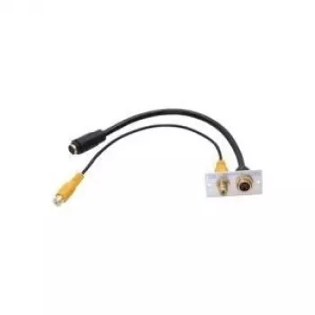 Gniazdo S-Video + RCA Kindermann 7444000505 Aluminiowe 50mm