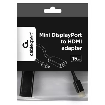 Gembird A-MDPM-HDMIF-02 adapter kabla wideo Mini DisplayPort HDMI Typ A (Standard) Czarny