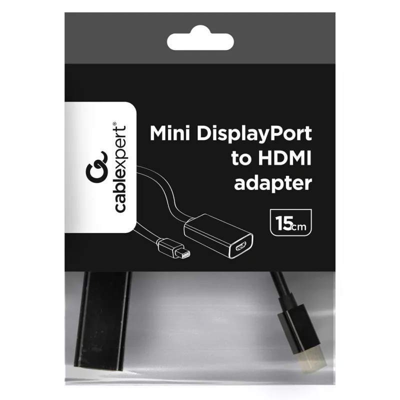 Gembird A-MDPM-HDMIF-02 adapter kabla wideo Mini DisplayPort HDMI Typ A (Standard) Czarny