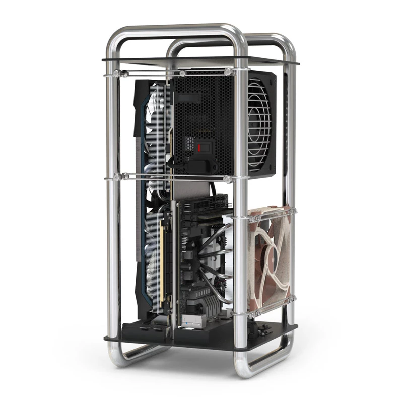 Obudowa komputerowa Streacom DA6 XL Mini-ITX - chromowana