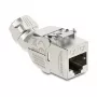 DELOCK Moduł Keystone RJ45 żeński na LSA Cat.6A beznarzędziowy 45° kątowy ekranowany z metalową zapadką