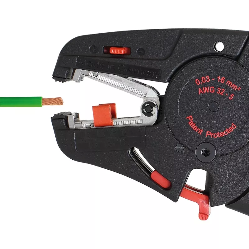 Abisolierwerkzeug automatisch (schwarz/rot, bis 16mm²)