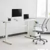Biurko z ręczną regulacją wysokości Ergo Office, max 40 kg, maks. wysokość 117 cm, z blatem do pracy stojąco-siedzącej, ER-401 W