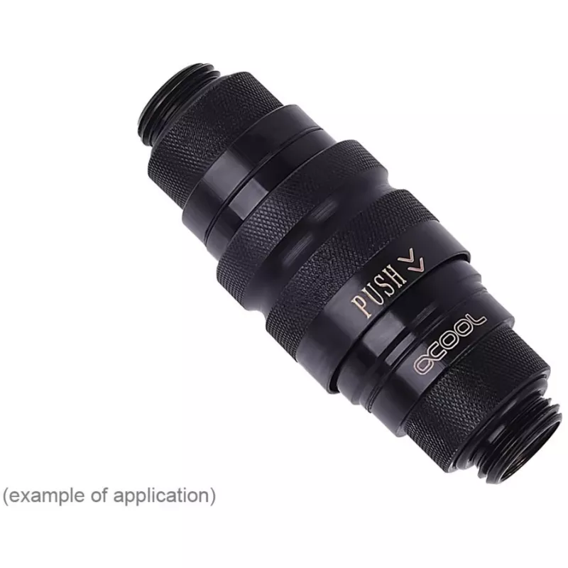 Fitting Alphacool 17440 — mosiężna złączka do chłodzenia komputera, czarna, 32×86×32 mm