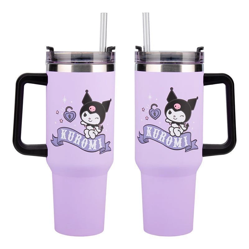 Paladone Hello Kitty Kuromi kubek termiczny 900 ml ze słomką