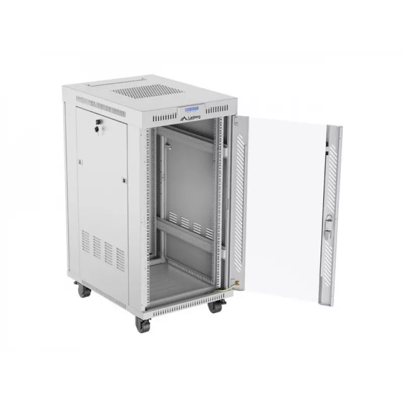 Szafa rack LANBERG FF01-6822-12SL 22U wolnostojąca, 1233×600×800 mm, IP20, 1200 kg
