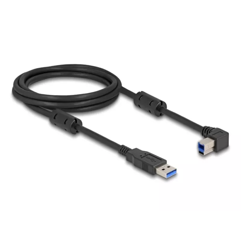 Kabel USB DeLOCK Type-A męski na Type-B męski 90° lewostronnie kątowy 2 m