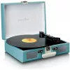 Gramofon audio z napędem paskowym Lenco TT-110 niebiesko-biały półautomatyczny