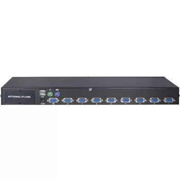 Inter-Tech KVM AS-9108DU Instalacja w szafie rack Czarny Przełącznik klawiatura/wideo/mysz (KVM) (88887233)