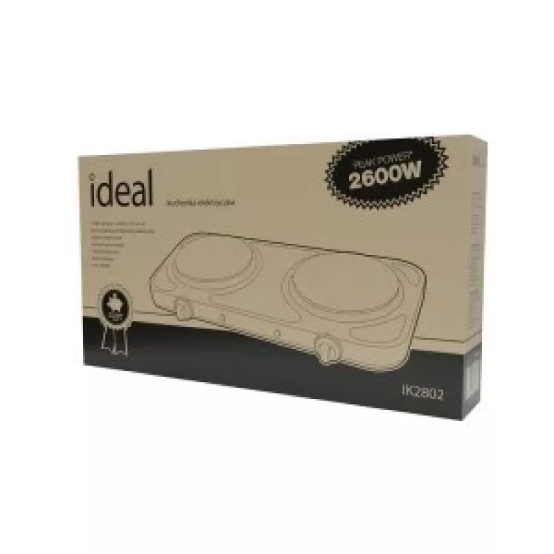 IDEAL 2-płytowa kuchenka elektryczna, moc maks. 2600 W