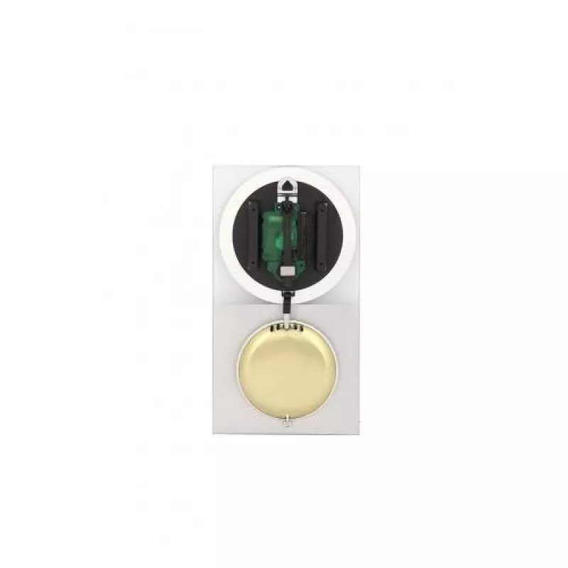 Zegar NeXtime klok 3028 OP, 16x30,2 cm, ścienny, szkło, srebrny
